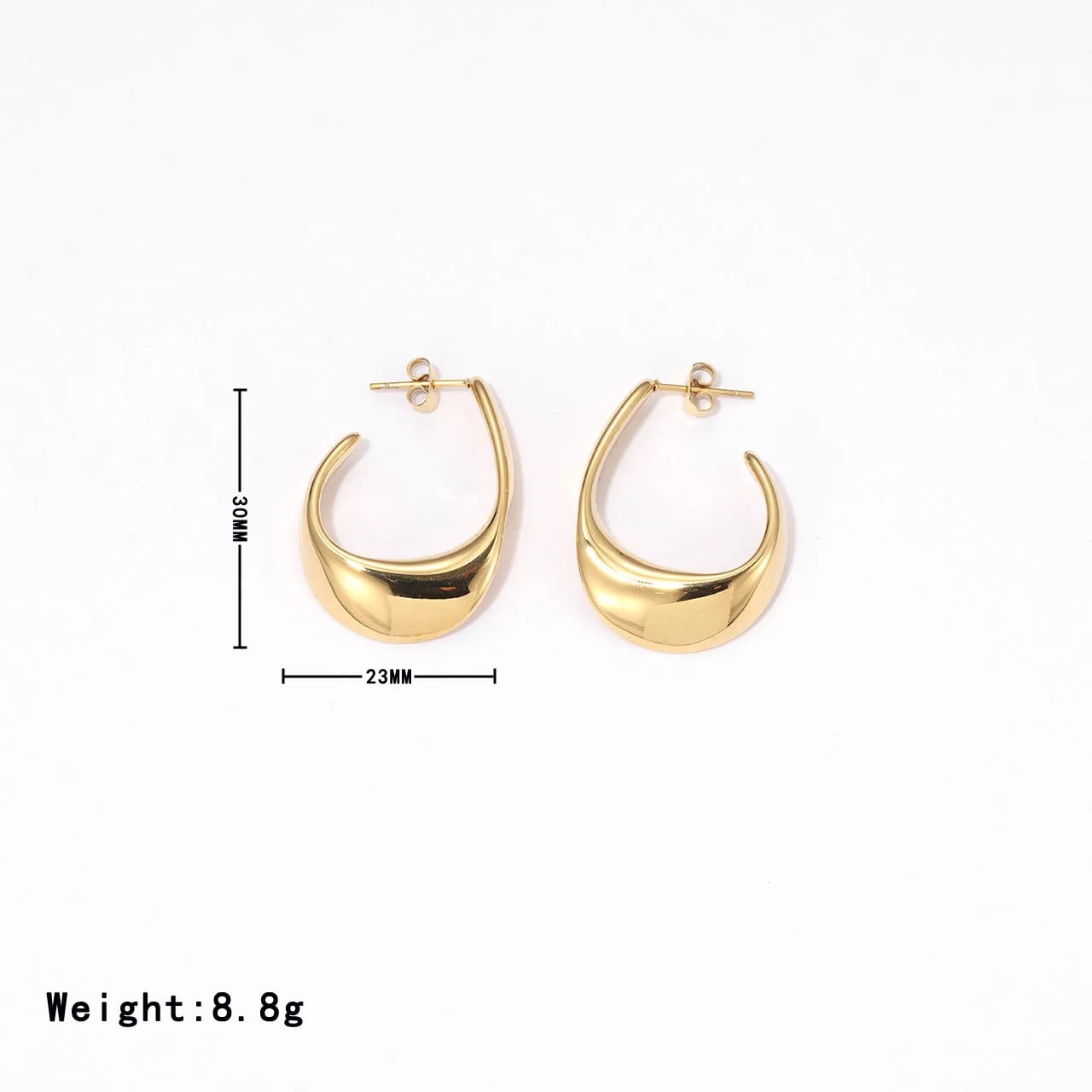 Casual Vintage Oorknopjes – 304 RVS met Goud- en Witgoud Plating