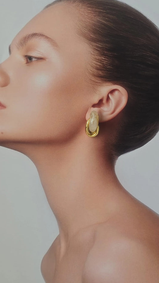 Schattige Geometrische Oorknopjes – 18K Goud Verguld & Hars