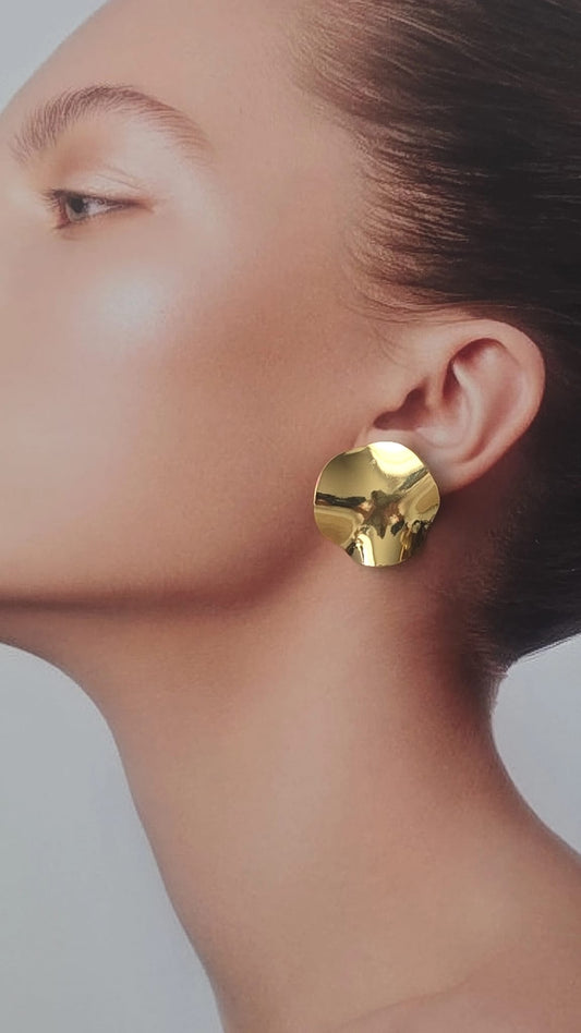 SCARA - Minimalistische Ronde Oorknopjes – 18K Goudkleurig RVS