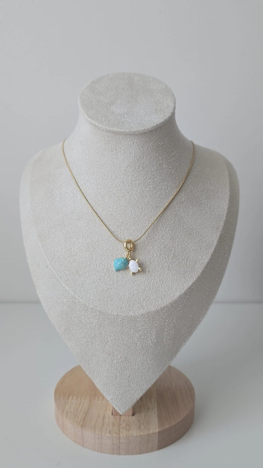 Goudkleurige Ketting met Schildpad & Schelp